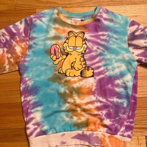 Vintage Garfield Tye Die Sweatshirt Crewneck